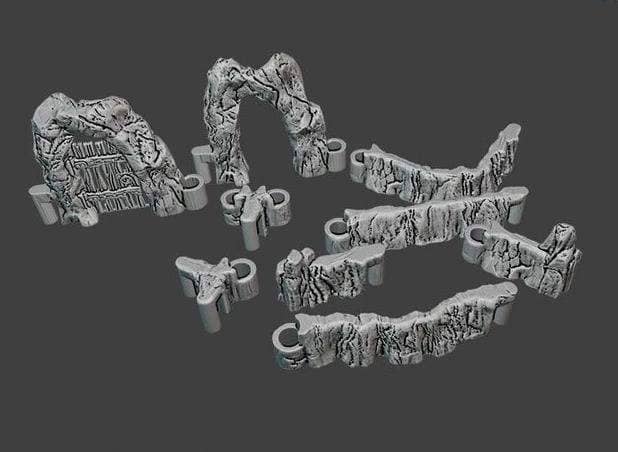 Ecaroth's Dungeon Sticks - Dry Caverns Set-EC3D-Dungeon Sticks,Gaming Accessories