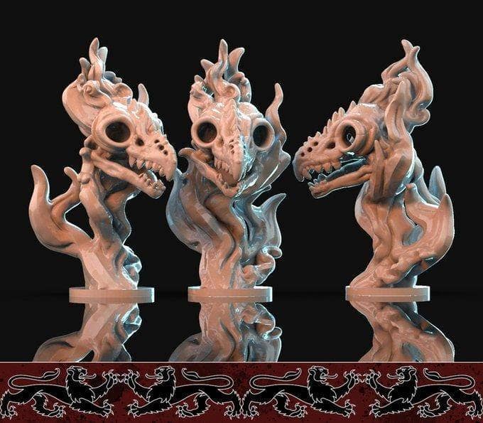 Flaming Skulls Set-Nafarrate-Abberation,Demon,Monstrosity
