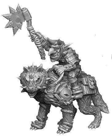 Goblin Wolf Rider-Onmioji-Barbarian,Fighter,Goblinoid,Mounted