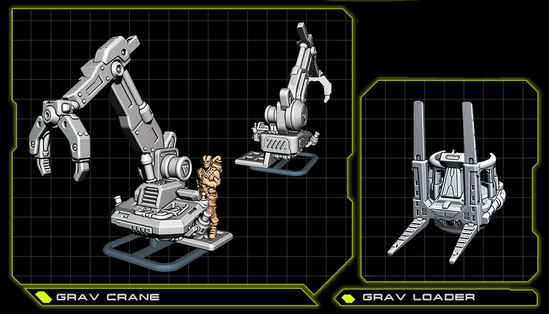 EC3D Terrain Grav Crane and Grav Loader Set