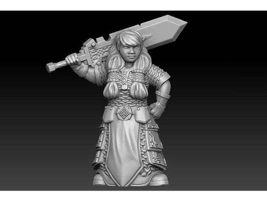 Greatsword Dwarf-Onmioji-Cleric,Dwarf,Female,Fighter,Paladin
