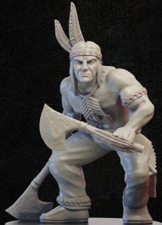 Indigenous Axe Fighter-Onmioji-Barbarian,Fighter,Human,Tribal