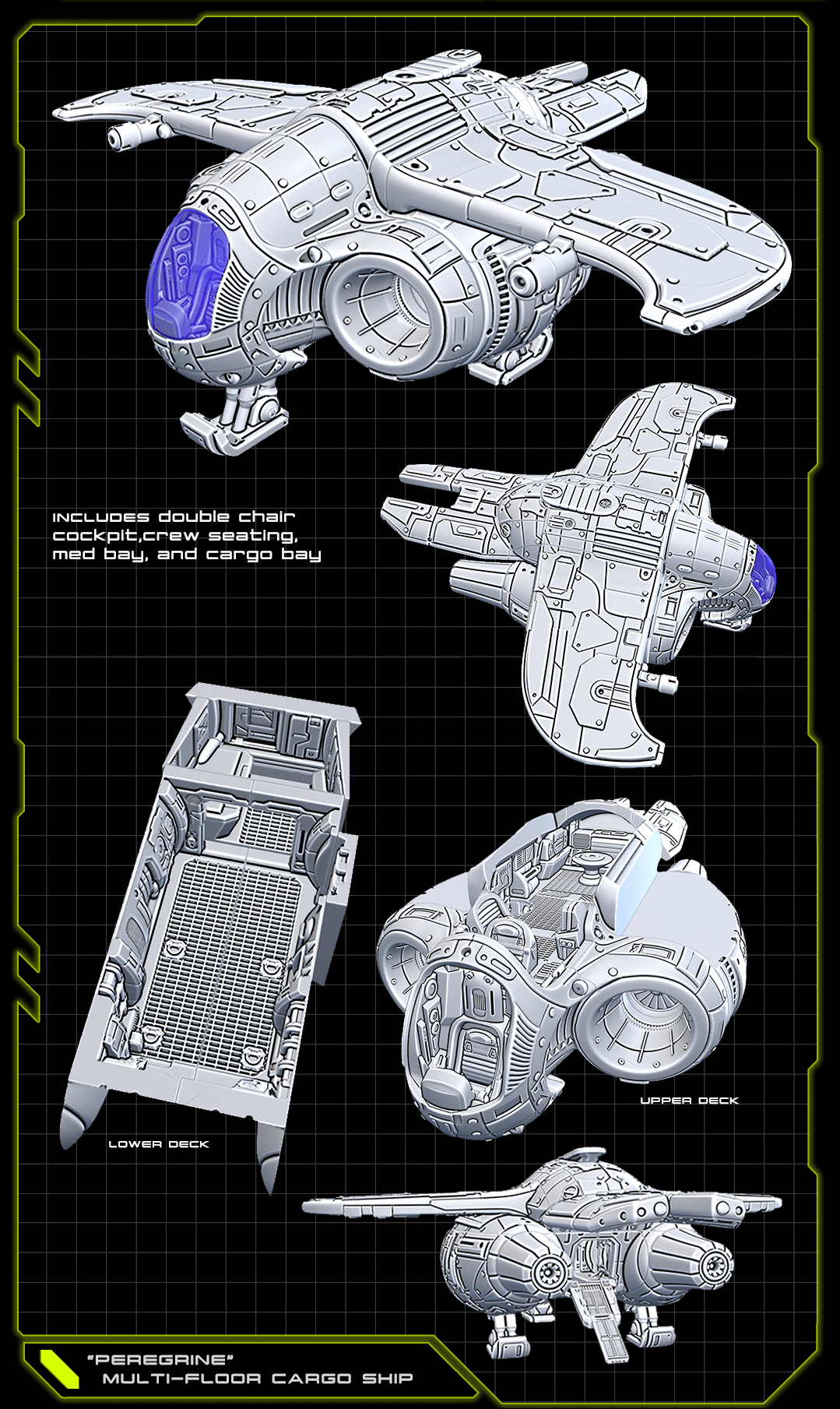 EC3D Terrain Peregrine (Large Spaceship)