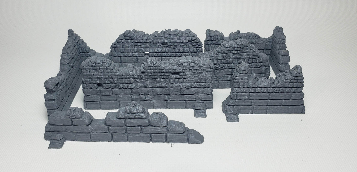 Lost Adventures Co. Miniature Ruined Wall Set